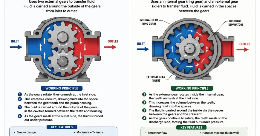 internal vs external gear pump