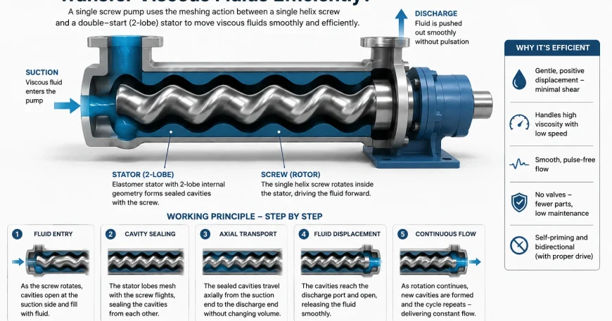 screw pump parts and function