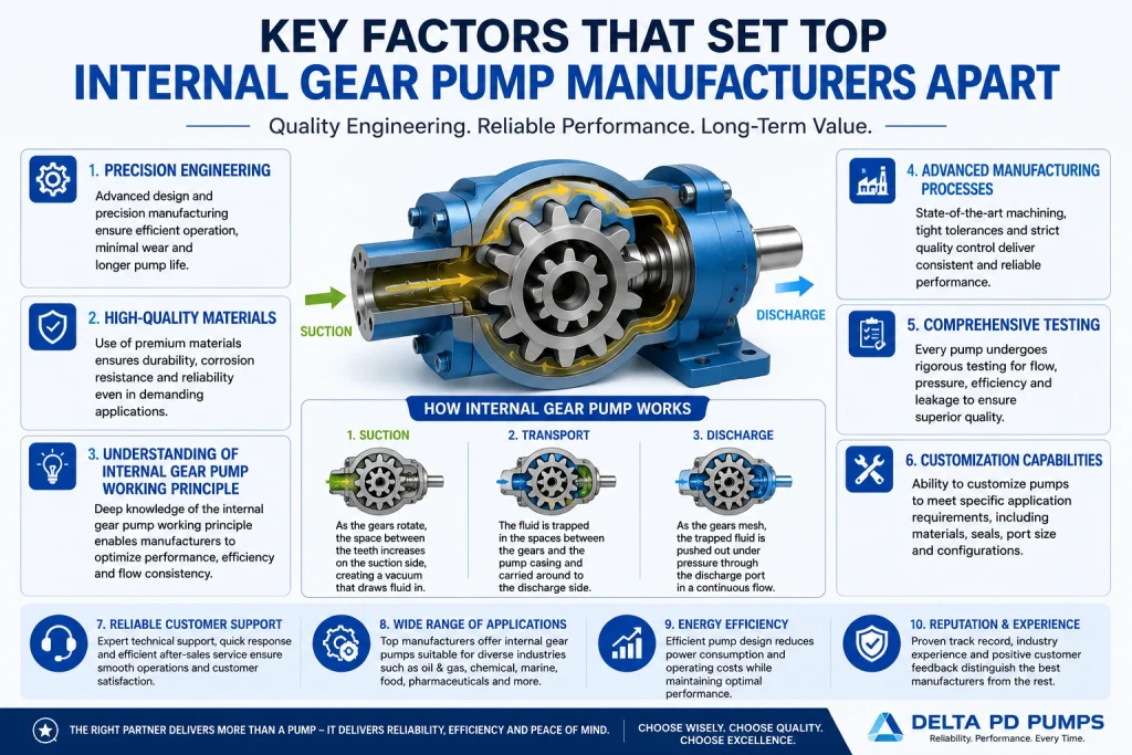 Internal gear pump features and benefits