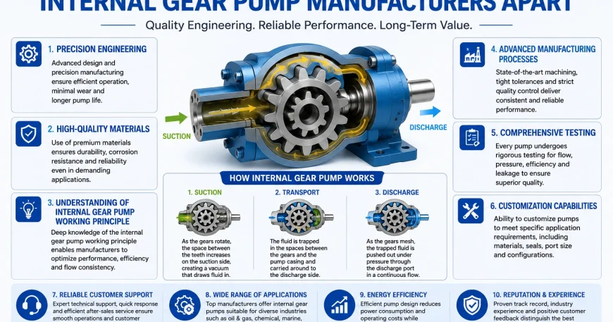 Internal gear pump features and benefits
